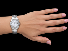 Afbeelding in Gallery-weergave laden, Rolex Date 1500 34mm Wit Parelmoer Diamanten Wijzerplaat Roestvrij Staal
