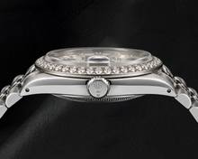 Afbeelding in Gallery-weergave laden, Rolex Date 1501 34mm Zilveren Diamanten Wijzerplaat Roestvrij Staal Horloge
