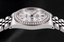 Afbeelding in Gallery-weergave laden, Rolex Date 15200 34mm Zilveren Diamanten Wijzerplaat Roestvrij Staal Horloge

