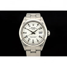 Afbeelding in Gallery-weergave laden, Rolex Date 26 mm Witte Romeinse Wijzerplaat Oyster Roestvrijstalen Dameshorloge P1
