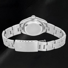 Afbeelding in Gallery-weergave laden, Rolex Date 6916 26 mm Horloge van Roestvrij Staal met Blauwe Wijzerplaat met Streepindexen en Oyster-armband
