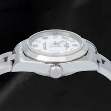 Afbeelding in Gallery-weergave laden, Rolex Date 6916 26mm Witte Arabische Wijzerplaat Gladde Lunette Roestvrij Staal Horloge
