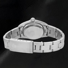 Afbeelding in Gallery-weergave laden, Rolex Date 6916 26mm Witte Arabische Wijzerplaat Gladde Lunette Roestvrij Staal Horloge
