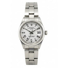 Afbeelding in Gallery-weergave laden, Rolex Date Wit Romeins Roestvrij Staal 26 mm Dameshorloge P1
