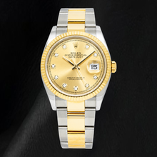 Afbeelding in Gallery-weergave laden, Rolex Datejust 116233 36mm Champagne Diamanten Wijzerplaat Tweekleurig Horloge
