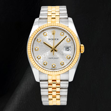 Afbeelding in Gallery-weergave laden, Rolex Datejust 116233 36mm Zilveren Jubilee Diamanten Wijzerplaat Tweekleurig Horloge
