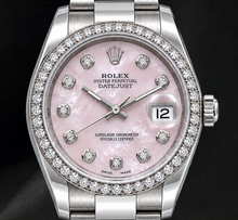 Afbeelding in Gallery-weergave laden, Rolex Datejust 116234 36mm Roze Parelmoer Diamanten Wijzerplaat Roestvrij Staal Horloge
