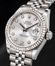 Afbeelding in Gallery-weergave laden, Rolex Datejust 116234 36mm Zilveren Diamanten Wijzerplaat Roestvrij Staal Horloge
