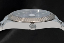 Afbeelding in Gallery-weergave laden, Rolex Datejust 116334 41 mm Grijze Diamanten Wijzerplaat Roestvrij Staal Oyster-armband Horloge

