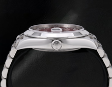 Afbeelding in Gallery-weergave laden, Rolex Datejust 126300 41mm Rode Romeinse Diamanten Wijzerplaat Roestvrij Staal Horloge
