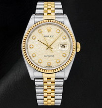 Afbeelding in Gallery-weergave laden, Rolex Datejust 16013 36mm Champagne Jubilee Diamanten Wijzerplaat Tweekleurig Horloge
