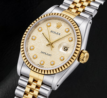 Afbeelding in Gallery-weergave laden, Rolex Datejust 16013 36mm Champagne Jubilee Diamanten Wijzerplaat Tweekleurig Horloge
