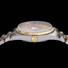 Afbeelding in Gallery-weergave laden, Rolex Datejust 16013 36mm Champagne String Diamanten Wijzerplaat Tweekleurig Horloge
