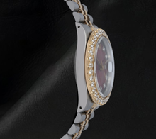 Afbeelding in Gallery-weergave laden, Rolex Datejust 16013 Diamanten Lunette Rode Diamanten Wijzerplaat 36mm Tweekleurig Horloge
