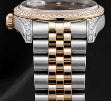 Afbeelding in Gallery-weergave laden, Rolex Datejust 16013 Zalmkleurige Diamanten Wijzerplaat 36mm Tweekleurig Horloge
