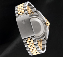 Afbeelding in Gallery-weergave laden, Rolex Datejust 16013 Turquoise Diamanten Wijzerplaat 36mm Tweekleurig Horloge
