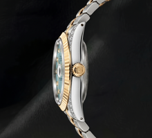 Afbeelding in Gallery-weergave laden, Rolex Datejust 16013 Turquoise Diamanten Wijzerplaat 36mm Tweekleurig Horloge
