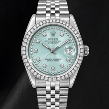 Afbeelding in Gallery-weergave laden, Rolex Datejust 16014 36mm IJsblauwe String Diamanten Wijzerplaat Roestvrij Staal Horloge
