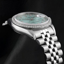Afbeelding in Gallery-weergave laden, Rolex Datejust 16014 36mm IJsblauwe String Diamanten Wijzerplaat Roestvrij Staal Horloge
