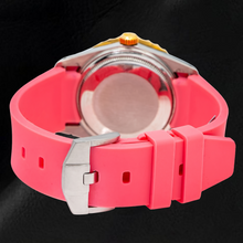 Afbeelding in Gallery-weergave laden, Rolex Datejust 16014 36mm Roze Diamanten Wijzerplaat Diamanten Lunette Roze Rubberen Band Horloge
