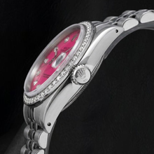 Afbeelding in Gallery-weergave laden, Rolex Datejust 16014 36mm Roze Diamanten Wijzerplaat Roestvrij Staal Horloge
