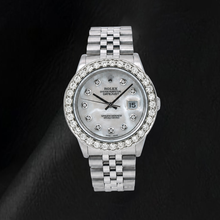 Afbeelding in Gallery-weergave laden, Rolex Datejust 16014 36mm Wit Parelmoer Diamanten Wijzerplaat Roestvrij Staal Horloge
