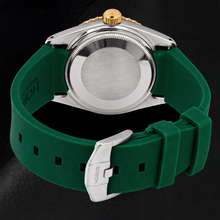 Afbeelding in Gallery-weergave laden, Rolex Datejust 1601 36mm Groene Diamanten Wijzerplaat Groene Rubberen Band Tweekleurig Horloge
