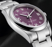 Afbeelding in Gallery-weergave laden, Rolex Datejust 177200 Paarse Romeinse Wijzerplaat 31mm Roestvrij Staal Horloge
