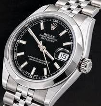 Afbeelding in Gallery-weergave laden, Rolex Datejust 178240 Zwarte Lichtgevende Wijzerplaat 31mm Roestvrij Staal Horloge
