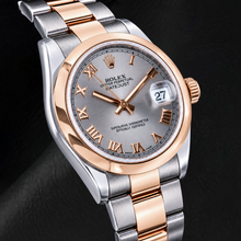 Afbeelding in Gallery-weergave laden, Rolex Datejust 178241 31 mm Tweekleurig Horloge met Grijze Romeinse Wijzerplaat
