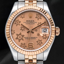 Afbeelding in Gallery-weergave laden, Rolex Datejust 178271 Zalmkleurige Florale Wijzerplaat 31 mm Tweekleurig Horloge
