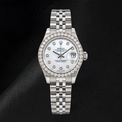 Rolex Datejust 179160 26mm Wit Parelmoer Diamanten Wijzerplaat Roestvrij Staal Horloge
