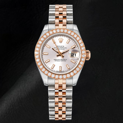 Rolex Datejust 179171 26mm Tweekleurig Horloge met Sundust Wijzerplaat met Streepindexen