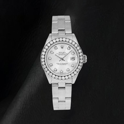 Rolex Datejust 69160 26mm Zilveren Diamanten Wijzerplaat Roestvrij Staal Horloge