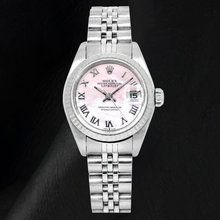 Afbeelding in Gallery-weergave laden, Rolex Datejust 26MM 69174 Roze Parelmoer Romeinse Wijzerplaat Roestvrij Staal Horloge
