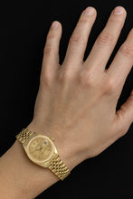 Afbeelding in Gallery-weergave laden, Rolex Datejust 26 mm champagnekleurige wijzerplaat geelgouden dameshorloge P4
