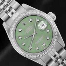 Afbeelding in Gallery-weergave laden, Rolex Datejust 26 mm olijfgroene wijzerplaat van roestvrij staal
