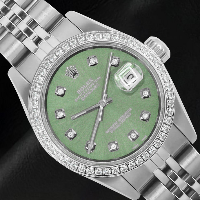 Rolex Datejust 26 mm olijfgroene wijzerplaat van roestvrij staal