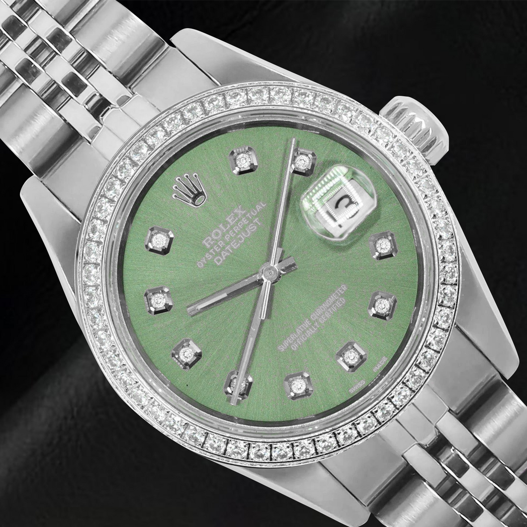 Rolex Datejust 26 mm olijfgroene wijzerplaat van roestvrij staal