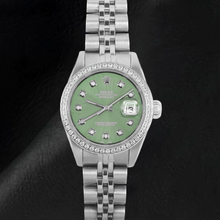 Afbeelding in Gallery-weergave laden, Rolex Datejust 26 mm olijfgroene wijzerplaat van roestvrij staal

