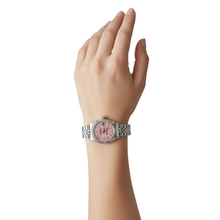 Afbeelding in Gallery-weergave laden, Rolex Datejust 26 mm roze parelmoer diamanten wijzerplaat roestvrij staal horloge
