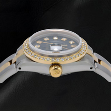 Afbeelding in Gallery-weergave laden, Rolex Datejust 26mm 69173 Zwarte Diamanten Wijzerplaat Tweekleurig Oyster-armband Horloge
