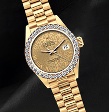 Afbeelding in Gallery-weergave laden, Rolex Datejust 26mm 69178 Champagne Jubilee Wijzerplaat met Romeinse Cijfers 18K Geelgoud Horloge
