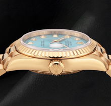 Afbeelding in Gallery-weergave laden, Rolex Datejust 26mm 69178 Turkooizen Diamanten Wijzerplaat 18K Geelgoud Horloge
