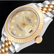 Afbeelding in Gallery-weergave laden, Rolex Datejust 28 mm Roestvrij Staal en Geelgoud Diamanten Dameshorloge 279173
