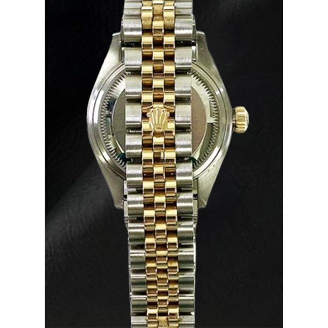 Rolex Datejust 28 mm champagne diamanten wijzerplaat 2010 model tweekleurig horloge