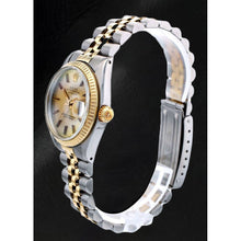 Afbeelding in Gallery-weergave laden, Rolex Datejust 31 mm champagnestok tweekleurig horloge
