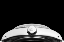 Afbeelding in Gallery-weergave laden, Rolex Datejust 31 mm zwart stalen horloge met stokwijzerplaat
