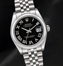 Afbeelding in Gallery-weergave laden, Rolex Datejust 31mm 178240 Roestvrij Staal Horloge met Zwarte Romeinse Wijzerplaat

