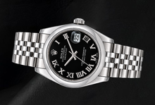 Afbeelding in Gallery-weergave laden, Rolex Datejust 31mm 178240 Roestvrij Staal Horloge met Zwarte Romeinse Wijzerplaat
